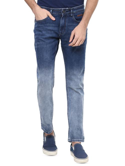 blue heavy washed denim jeans - 16373153 - Very Small Image - 1