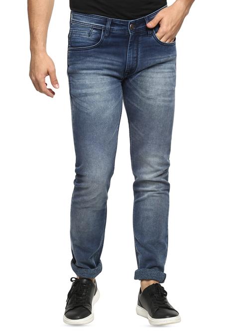 blue light washed denim jeans - 16373157 - Very Small Image - 1