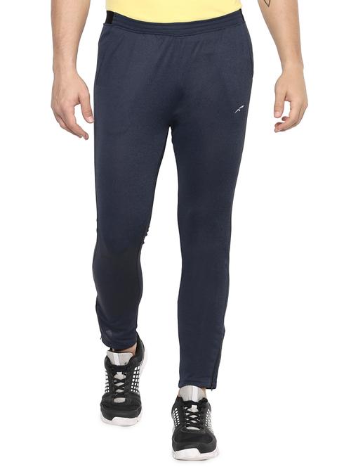 navy blue solid full length track pant - 16373227 - Very Small Image - 1