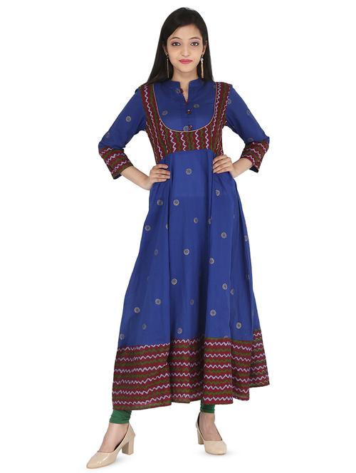 printed flared kurta - 16380610 - Very Small Image - 1