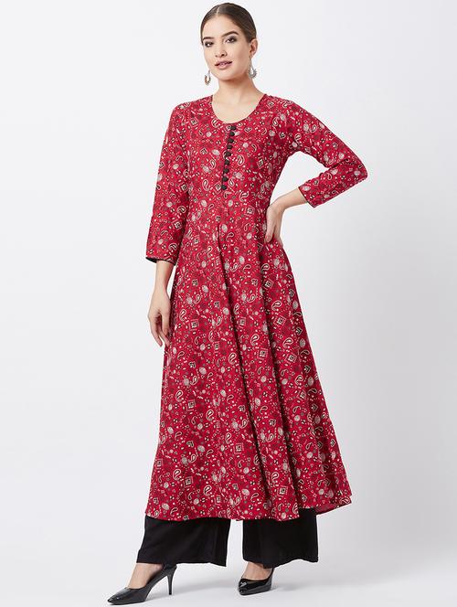 paisley print flared kurta - 16381921 - Very Small Image - 1