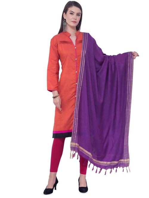 solid plain dupatta - 16382445 - Very Small Image - 1