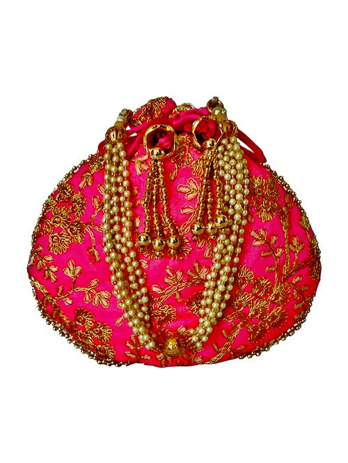 pink cotton ethnic potli - 16383594 - Very Small Image - 1