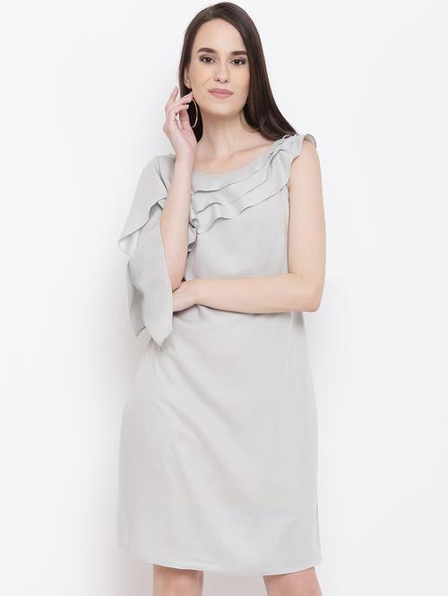 layered single cape sleeved sheath dress  - 16386552 - Very Small Image - 1