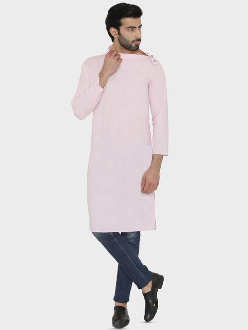 pink solid long kurta - 16388266 - Very Small Image - 1