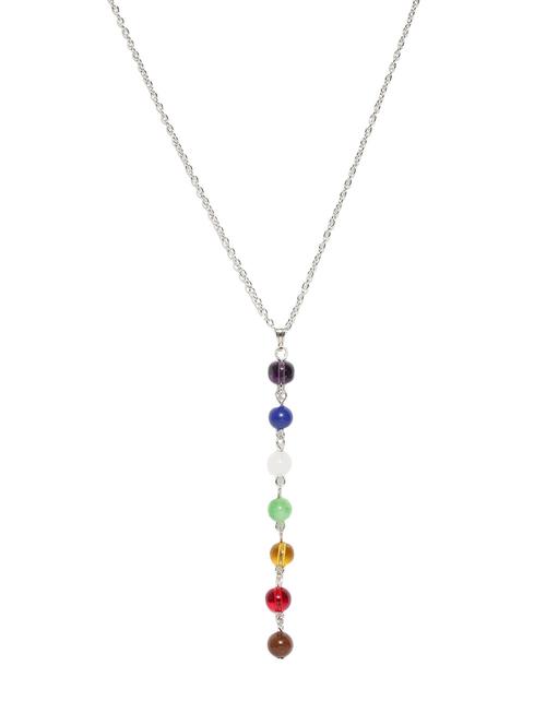 multi colored silver plated short necklace - 16390311 - Very Small Image - 1