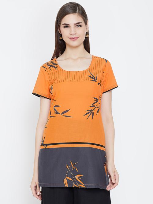 printed straight kurti - 16392542 - Very Small Image - 1