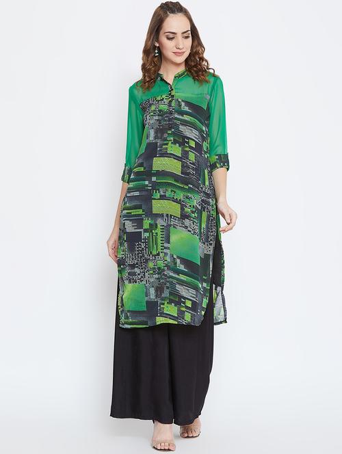 abstract straight kurta - 16392545 - Very Small Image - 1