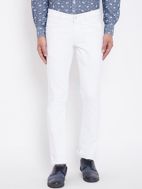 white plain denim jeans  - 16396821 - Very Small Image - 1