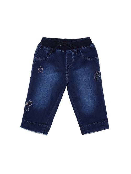 blue denim washed three-fourth - 16400435 - Very Small Image - 1