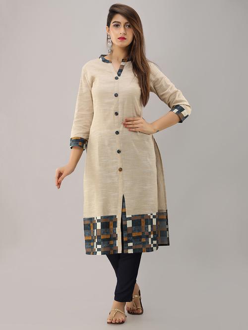 printed straight kurta - 16402849 - Very Small Image - 1