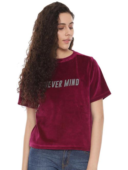 quirky text velvet top - 16403675 - Very Small Image - 1