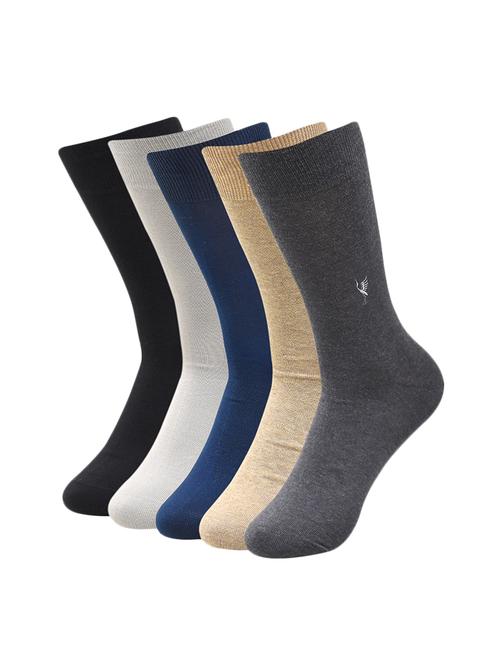 men pack of 5 solid above ankle length sock - 16404059 - Very Small Image - 1