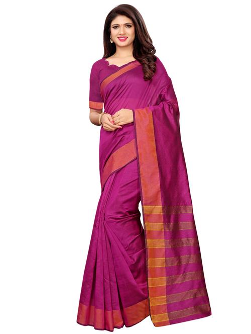 solid maheshwari saree with blouse - 16405460 - Very Small Image - 1