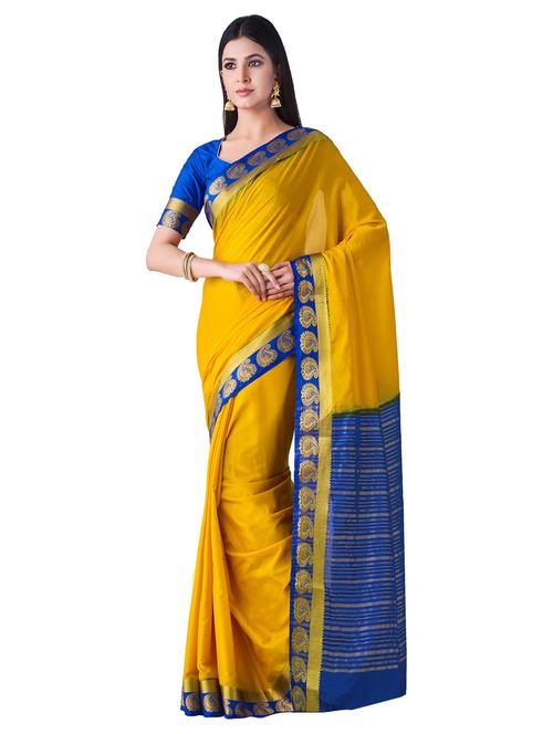 paisley mysore silk saree - 16406336 - Very Small Image - 1