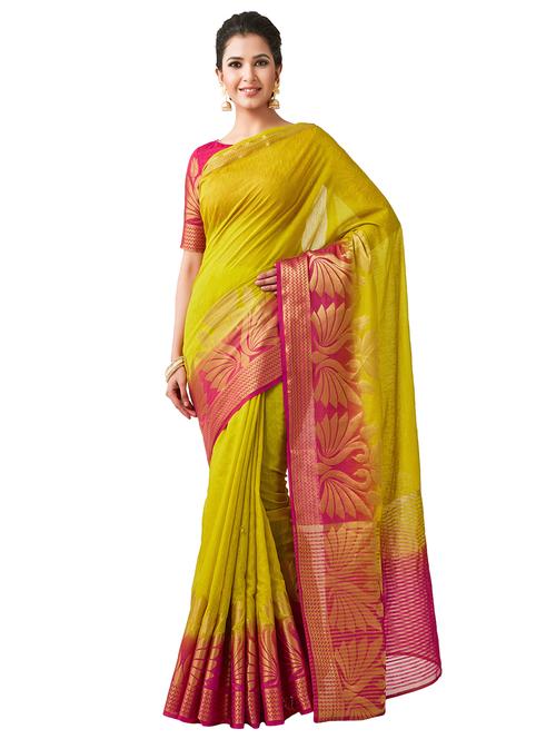 women's bordered green colored saree - 16406386 - Very Small Image - 1