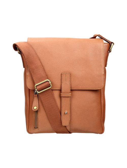 tan leather regular messengerbag - 16407491 - Very Small Image - 1
