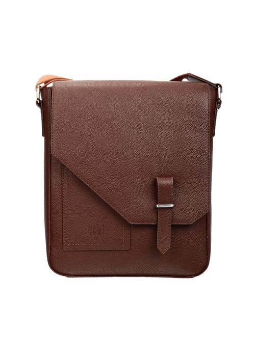 brown leather regular messengerbag - 16407492 - Very Small Image - 1