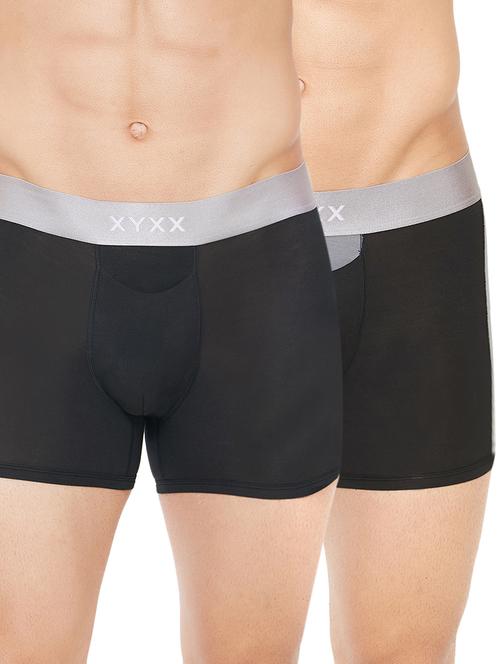 black color block modal trunks (set of 2) - 16407887 - Very Small Image - 1