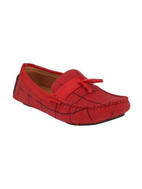 zebx red suede slip on loafers - 16408635 - Very Small Image - 1