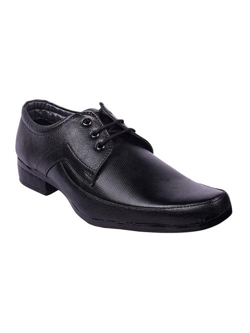 black leatherette lace-up derbys - 16408655 - Very Small Image - 1
