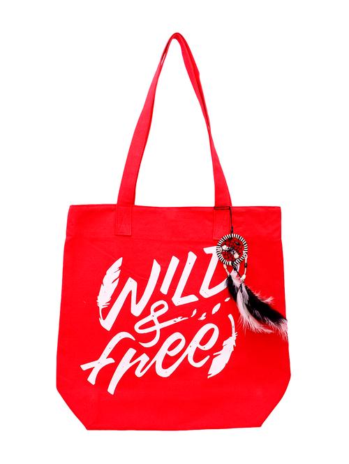 red canvas  shopping bag - 16409753 - Very Small Image - 1