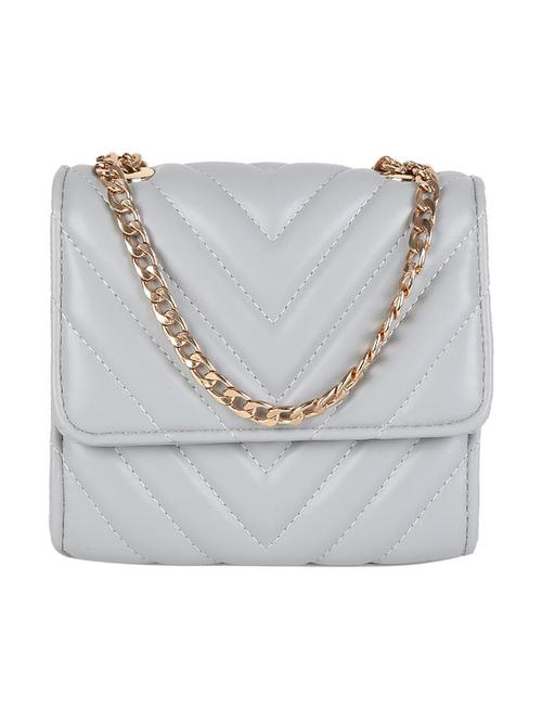 grey leatherette (pu) sling bag - 16410465 - Very Small Image - 1