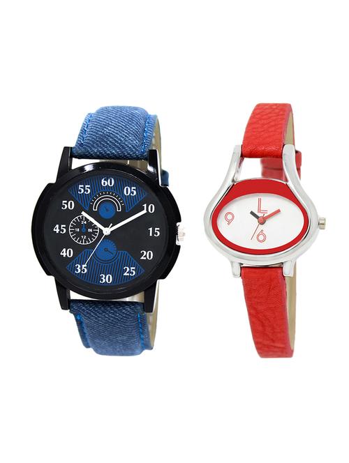 adk set of 2 analog couple watch-(lk-02-206) - 16411287 - Very Small Image - 1