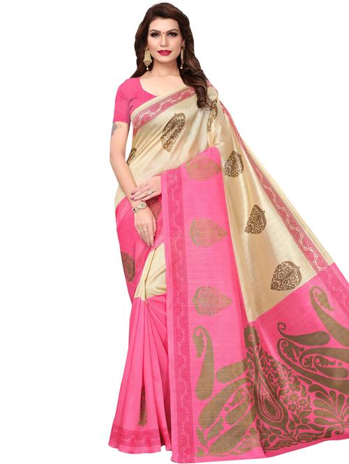 multi colored art silk bhagalpuri saree with blouse - 16417711 - Very Small Image - 1