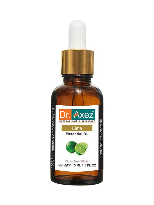 dr. axez pure natural lime essential oil (15ml) therapeutic grade oil for skin care & aromatherapy body massage - 16417801 - Very Small Image - 1