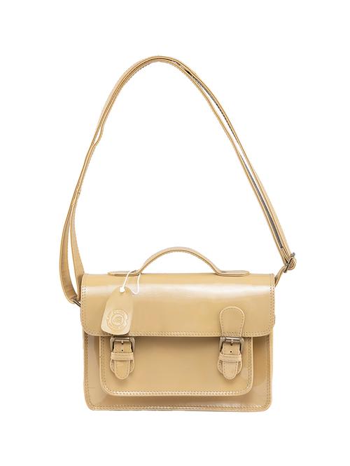 beige  leatherette (pu)  messenger bag - 16419131 - Very Small Image - 1