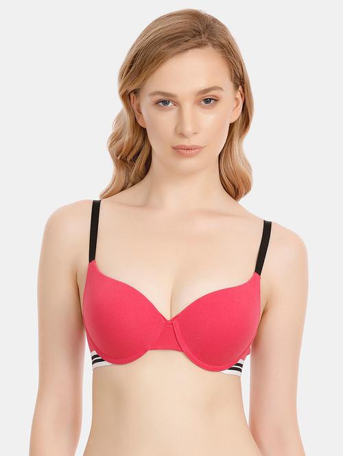 contrast detail solid t-shirt bra  - 16421484 - Very Small Image - 1