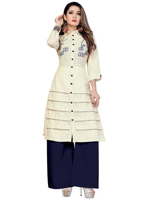 embroidered straight kurta - 16421595 - Very Small Image - 1