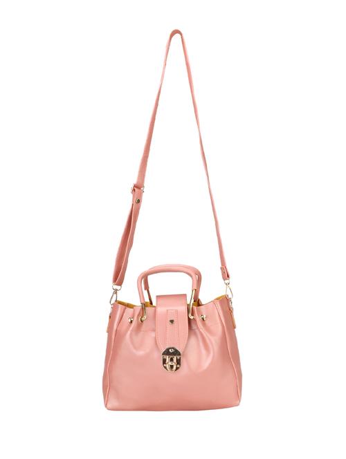 pink leatherette (pu) sling bag - 16428281 - Very Small Image - 1