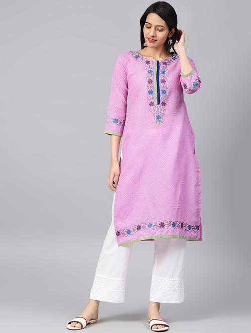 embroidered straight kurta - 16428492 - Very Small Image - 1