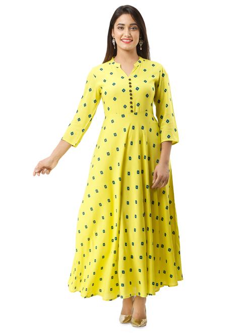 geometrical printed flared kurta - 16432331 - Very Small Image - 1