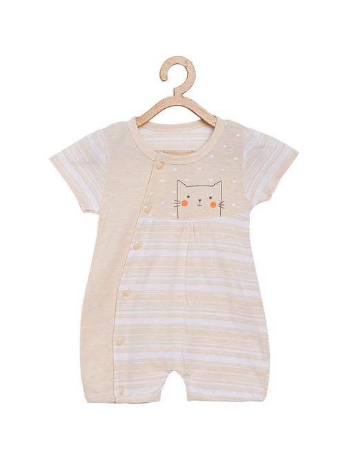 beige cotton romper - 16433938 - Very Small Image - 1