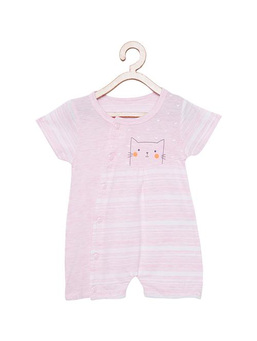 pink cotton romper - 16433940 - Very Small Image - 1