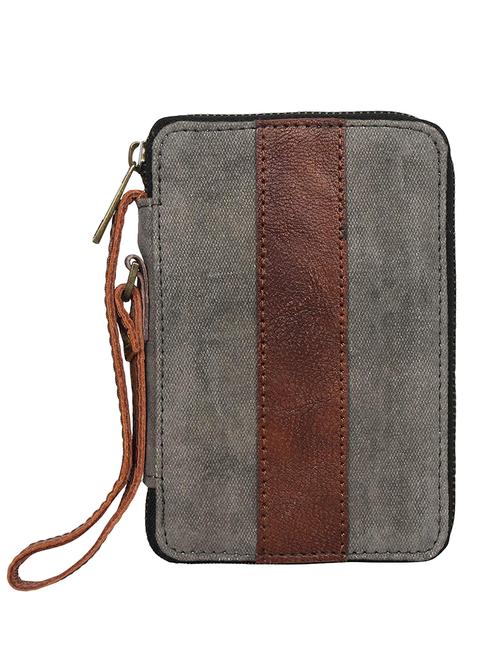 grey  canvas regular clutch - 16434292 - Very Small Image - 1