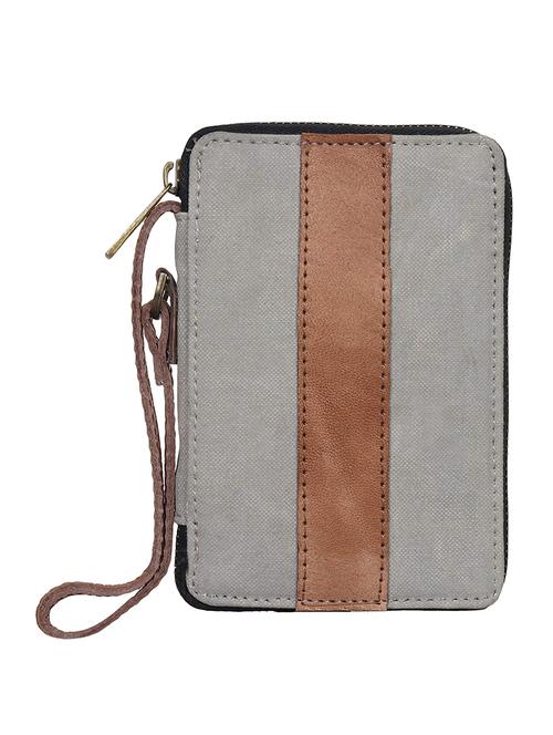 grey canvas regular clutch - 16434293 - Very Small Image - 1