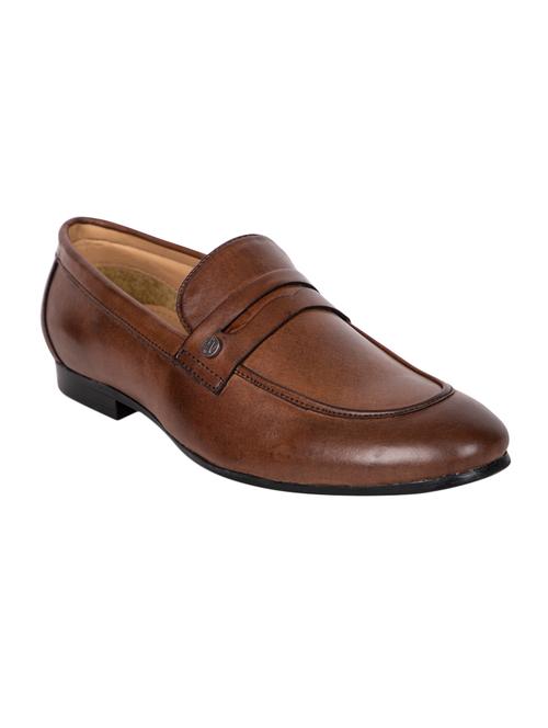 duke brown leatherette slip ons - 16436781 - Very Small Image - 1