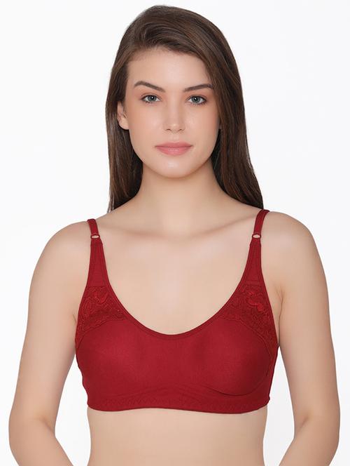 lace trim solid bra  - 16436839 - Very Small Image - 1