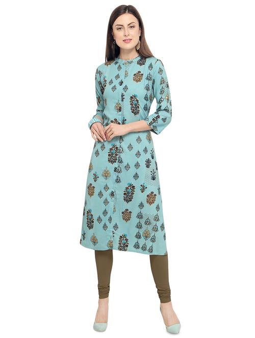 floral a-line kurta - 16438374 - Very Small Image - 1