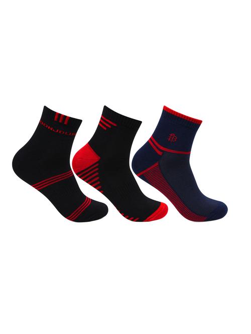 Men Pack Of 3 Striped Above Ankle Length Socks - 16438564 - Very Small Image - 1