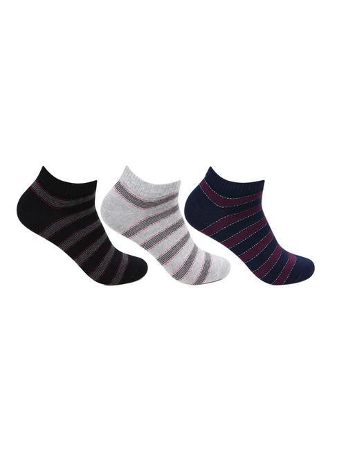 men pack of 3 striped ankle length socks - 16438565 - Very Small Image - 1