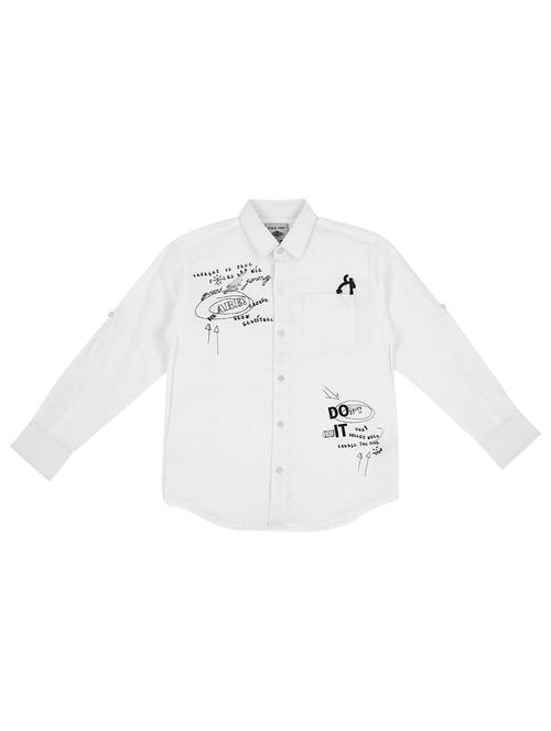 pocket patched quirky text shirt - 16439213 - Very Small Image - 1