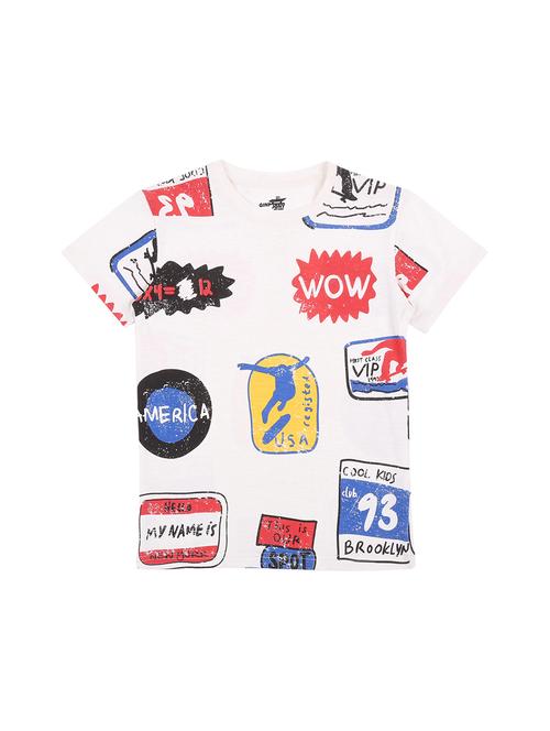 crew neck quirky print t-shirt - 16439339 - Very Small Image - 1