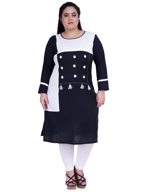 color block straight kurta - 16440475 - Very Small Image - 1