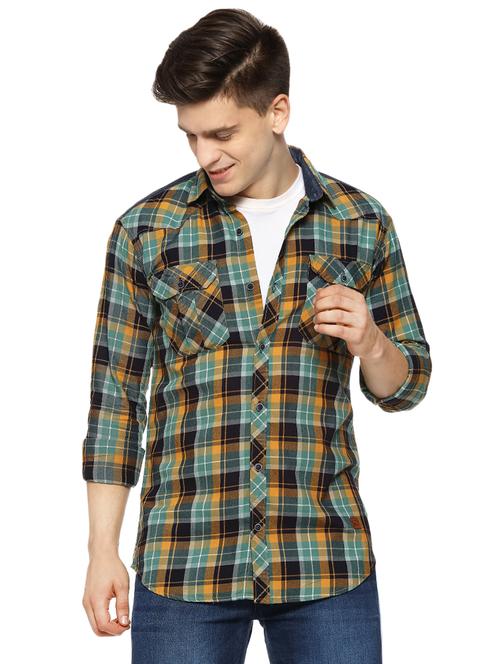 mens checks casual shirt - 16442984 - Very Small Image - 1