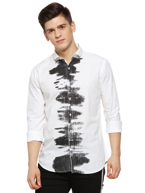 mens tie & dye casual shirt - 16442990 - Very Small Image - 1